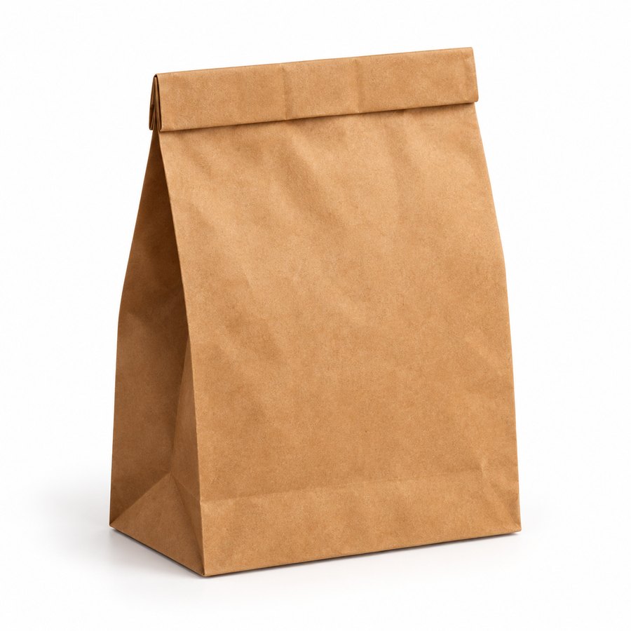 Take-away-Tüte aus Kraftpapier